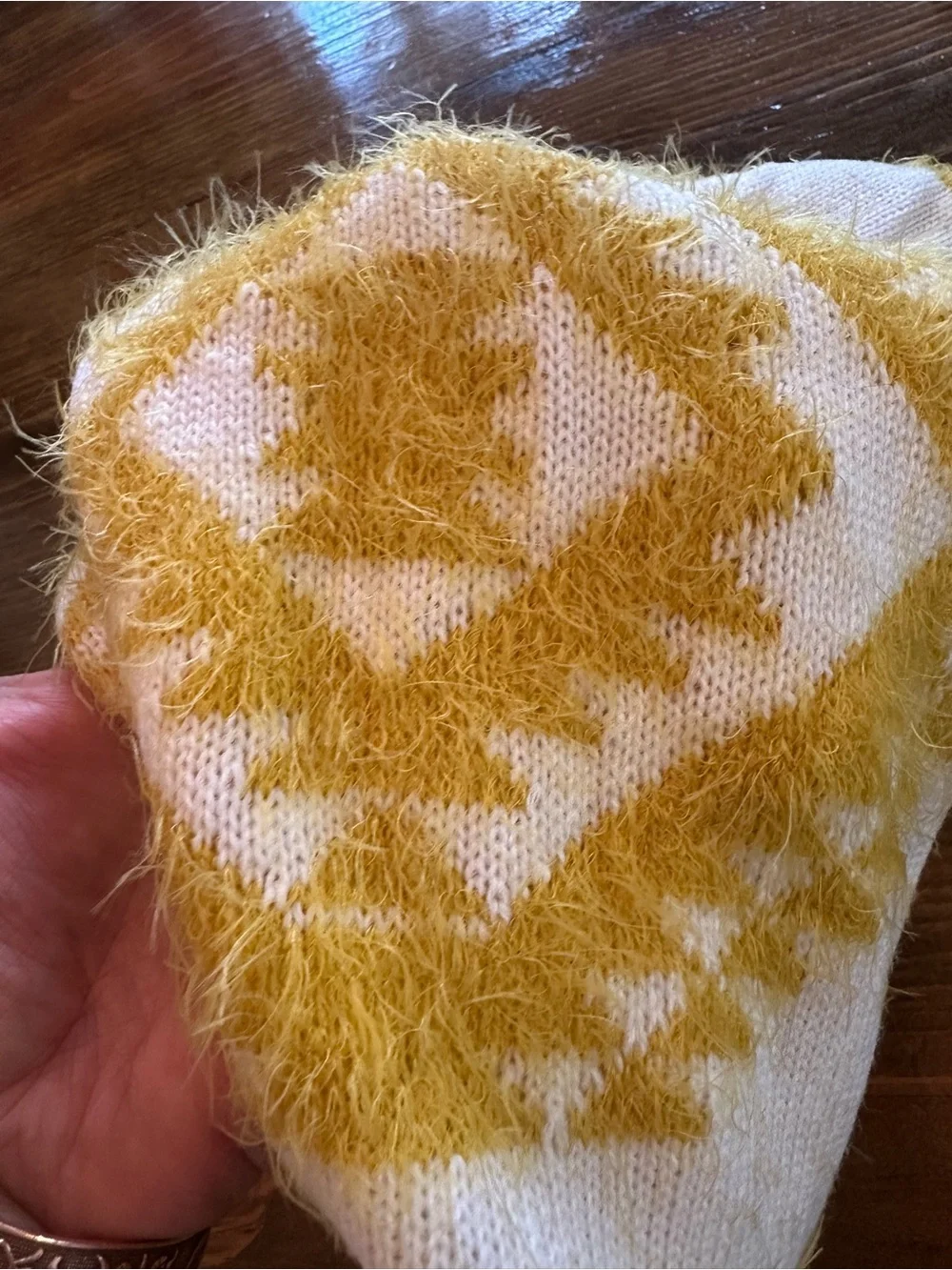 NWT Nordstrom Mustard White Reversible Aztec Infinity Scarf Boho
